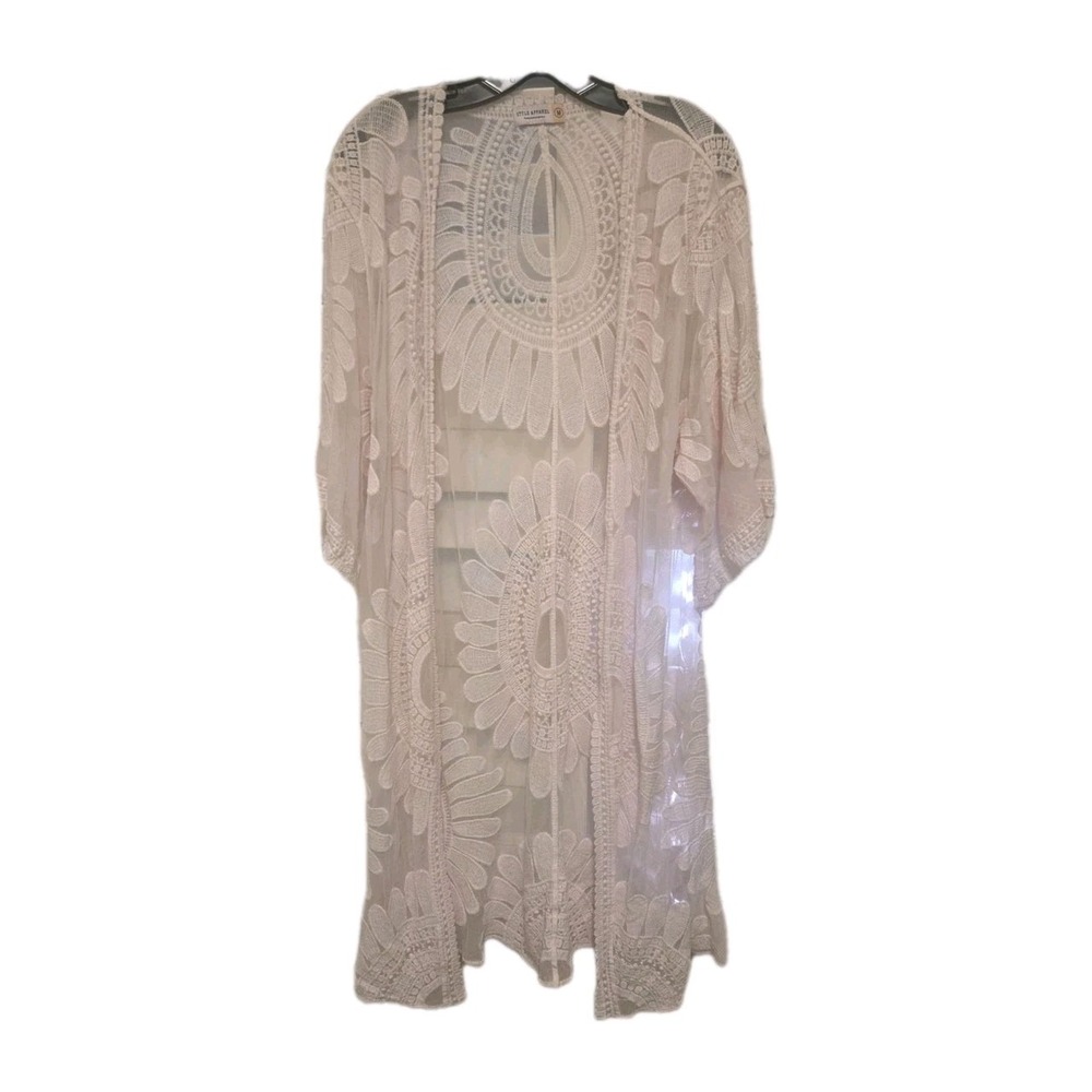 Style Apparel Lace Cover Up Women's Size M Pink NWOT